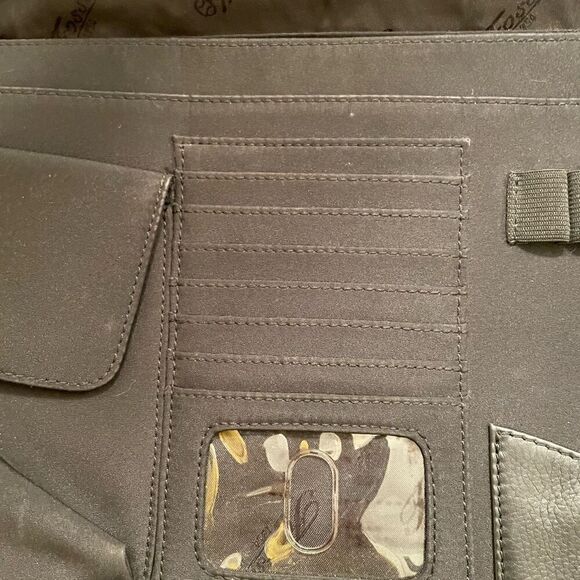 Fossil Crossbody Bag Black Shoulder Leather Microfiber Work Fashion Business - Picture 12 of 14